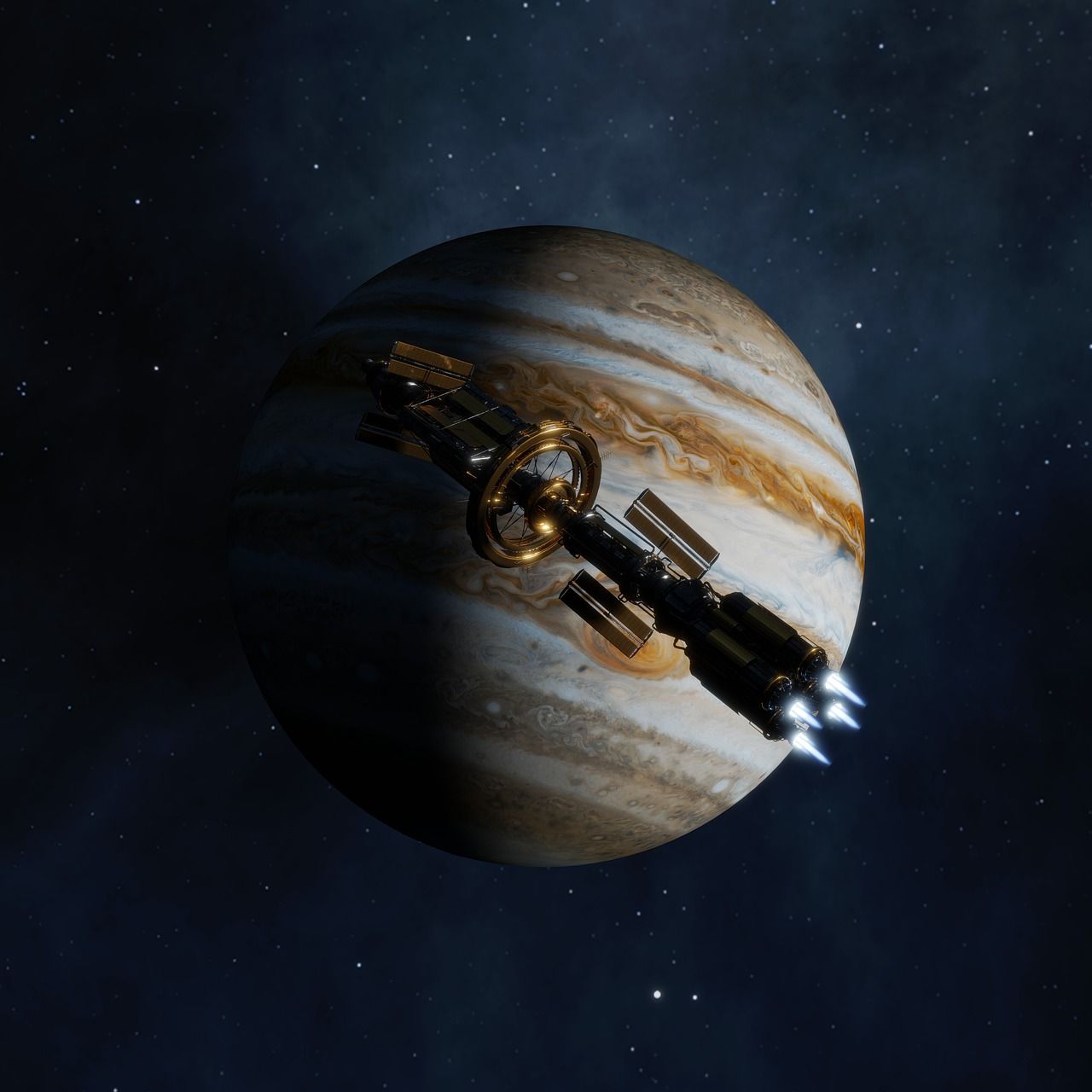 1280x1280 Tata Surya Jupiter Pesawat Luar gratis di Pixabay