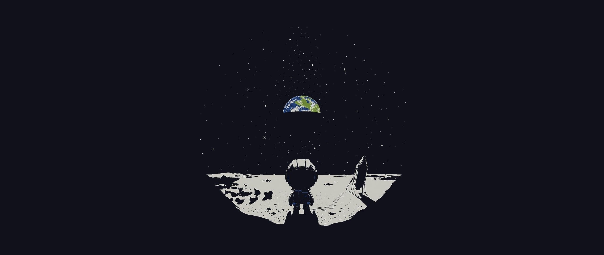 2560x1080 Wallpaper / Astronomy, Transportation, Ultra Wide, Ultrawide, Space, Copy Space, 2K, Symbol, No People, Night, Earth, Outer, Rocket, Sign, City, Dark, Computer Graphic Free Download