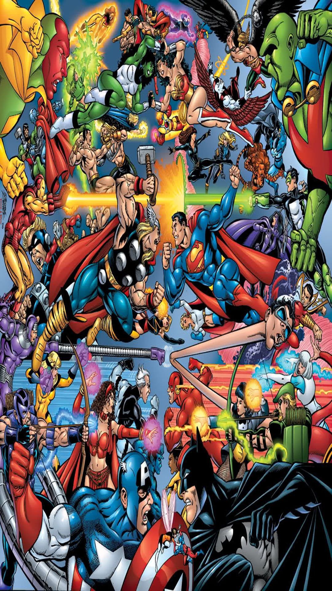 1080x1920 Free download DC vs Marvel iPhone Wallpaper [1080x1920] for your Desktop, Mobile & Tablet. Explore DC iPhone Wallpaper. Dc Logo Wallpaper, Dc Comics Background, DC Bombshells Wallpaper
