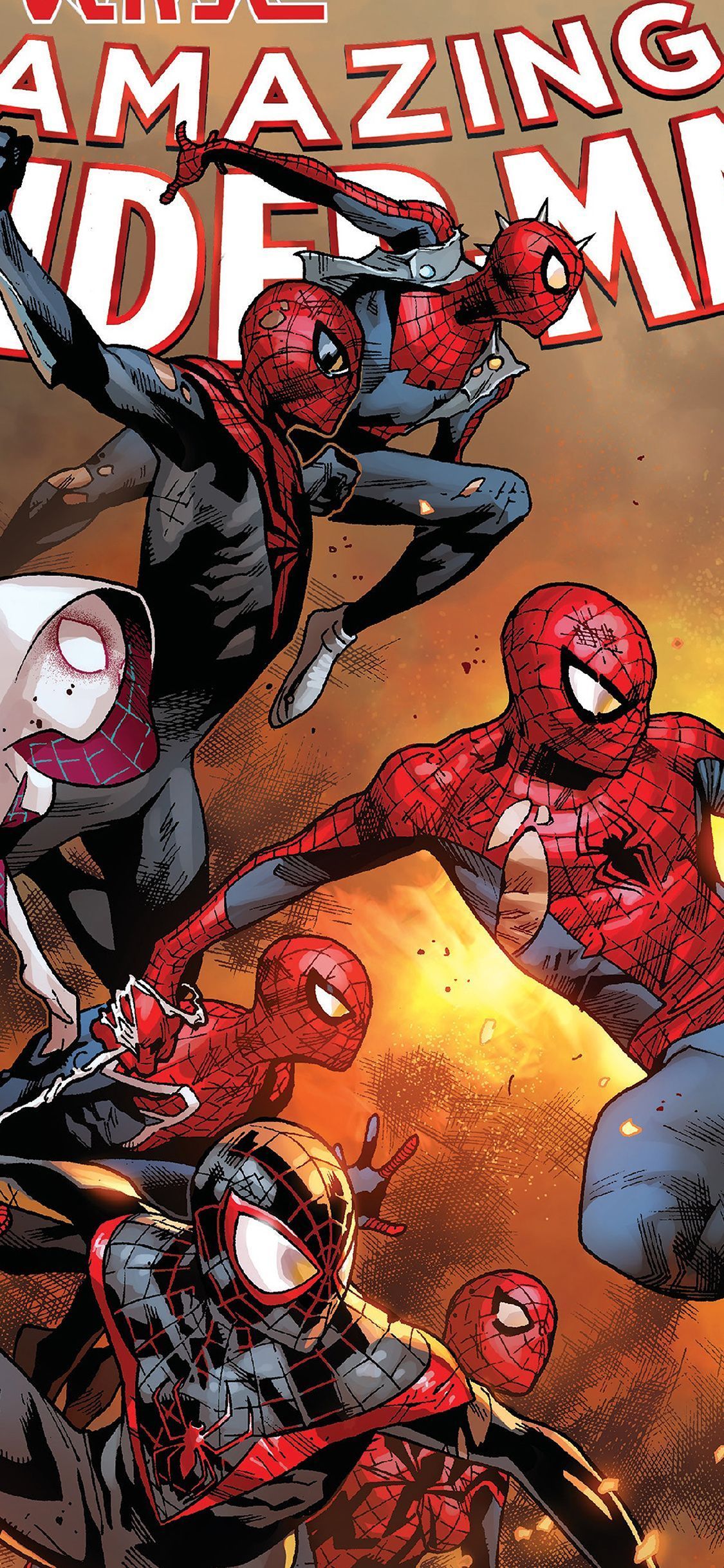 1125x2436 amazing spiderman marvel art hero film anime