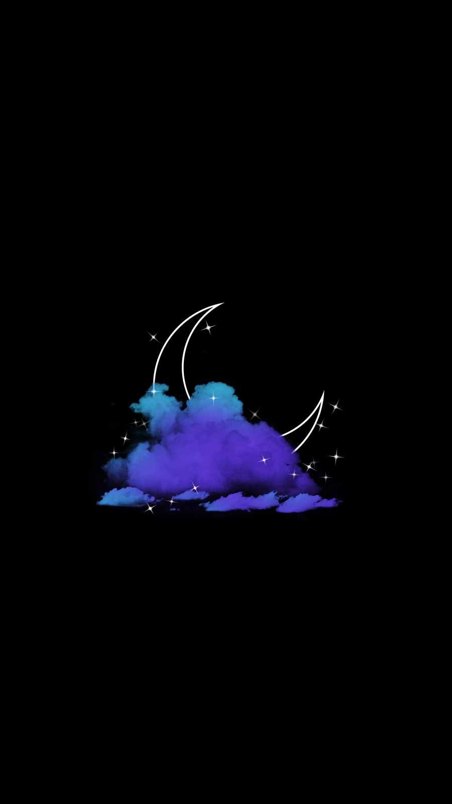 900x1600 Moon Cloud Amoled IPhone Wallpaper Wallpaper : iPhone Wallpaper