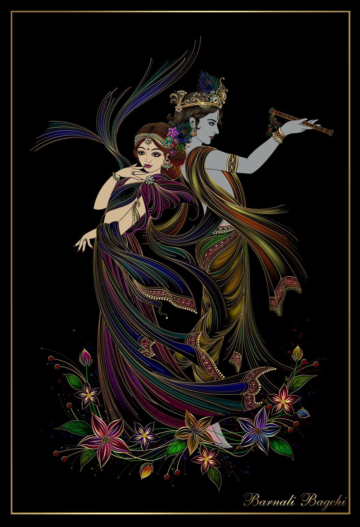 1200x1756 Amoled Radha Krishna Phone Wallpaper HD Download
