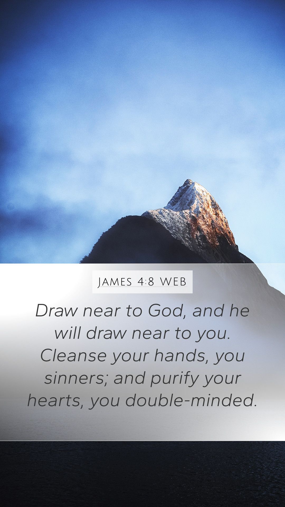 1080x1920 James 4:8 WEB Mobile Phone Wallpaper near to God, and he will draw near to you