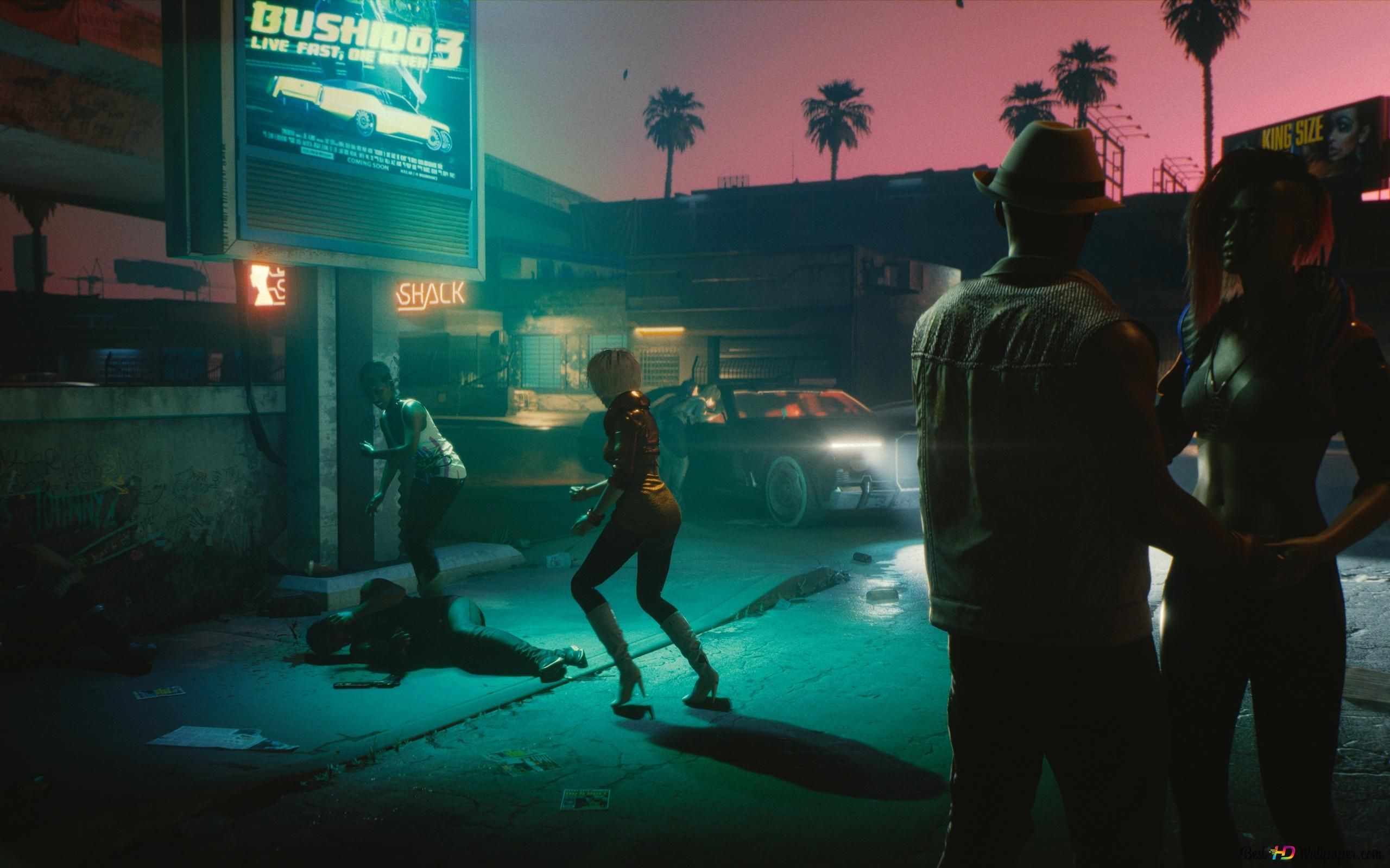 2560x1600 Disturbios callejeros, Cyberpunk 2077 4K descarga de fondo de pantalla