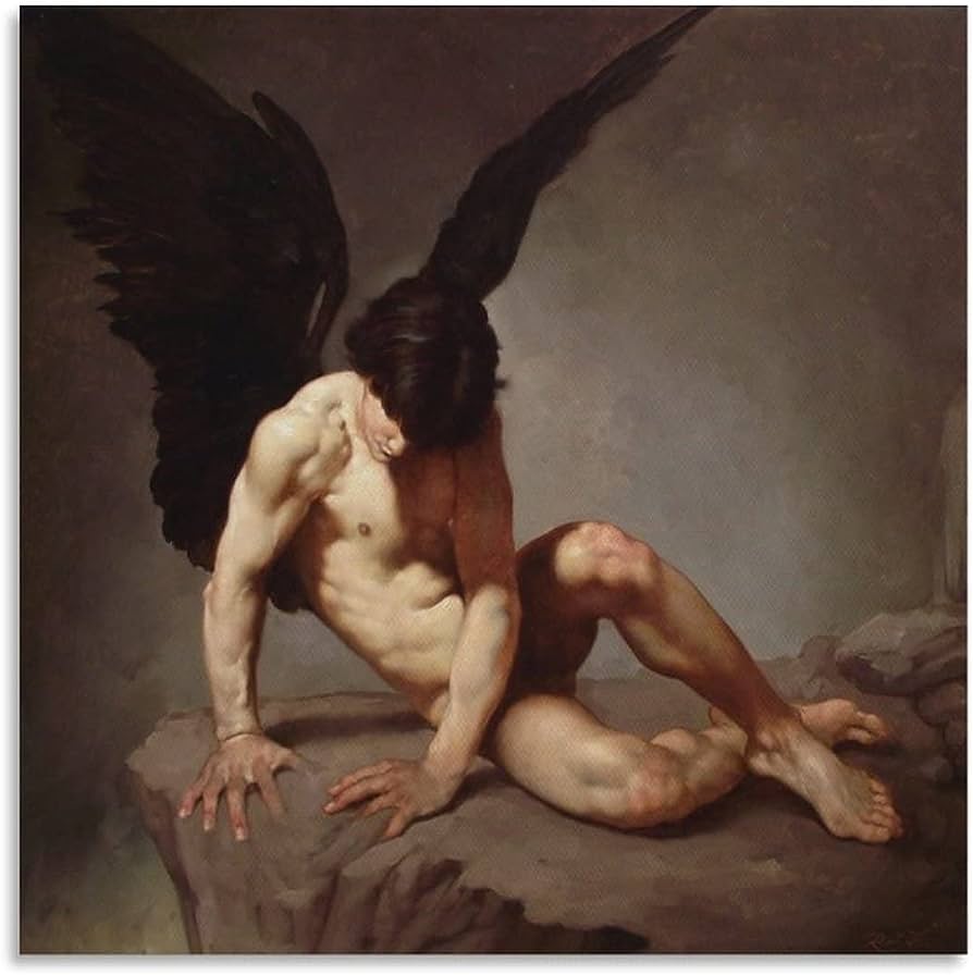 894x896 Refoiner Baroque Oil Painting Fallen Angel by Roberto Ferri (7) Poster Frames Wall Decoration Posters & Prints Wallpaper: Posters & Prints