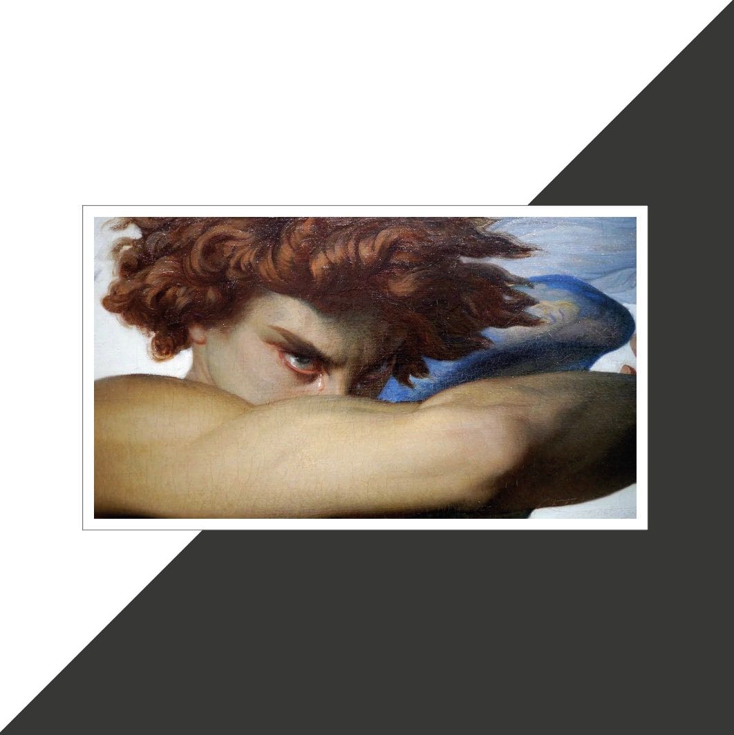 1062x1064 Fallen Angel Painting Sticker / Glossy Waterproof Die Cut