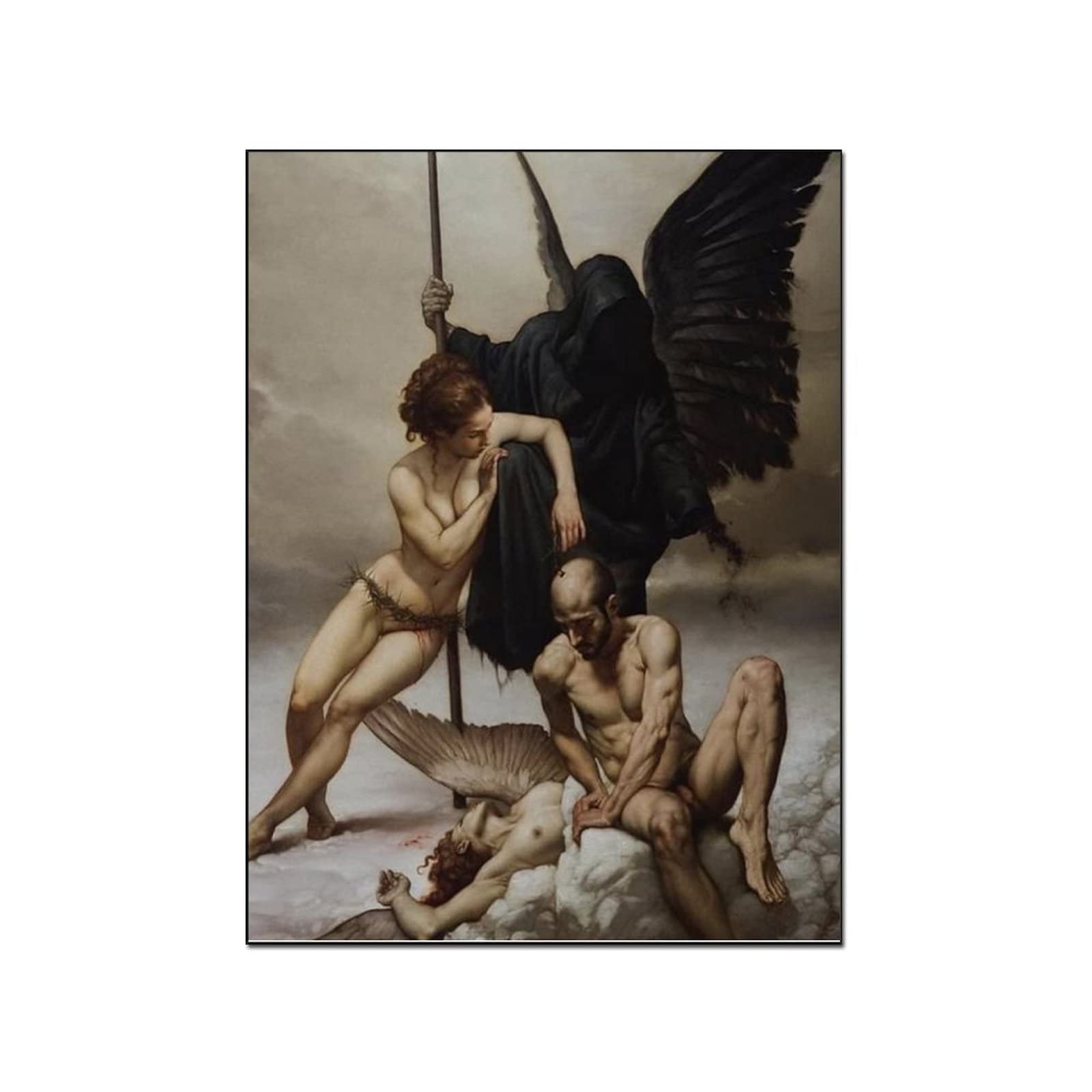 1600x1600 Baroque Oil Painting Fallen Angel by Roberto Ferri (2) Poster Frames Wall Decoration Posters & Prints Wallpaper Bedroom Decoration Wall Art Poster Printer 20x26inch(51x66cm): Posters & Prints