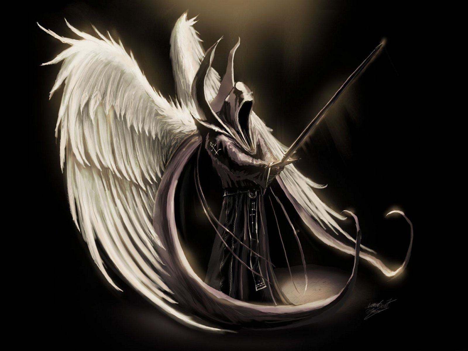 1600x1200 Fallen Angel Art Design HD Wallpaper