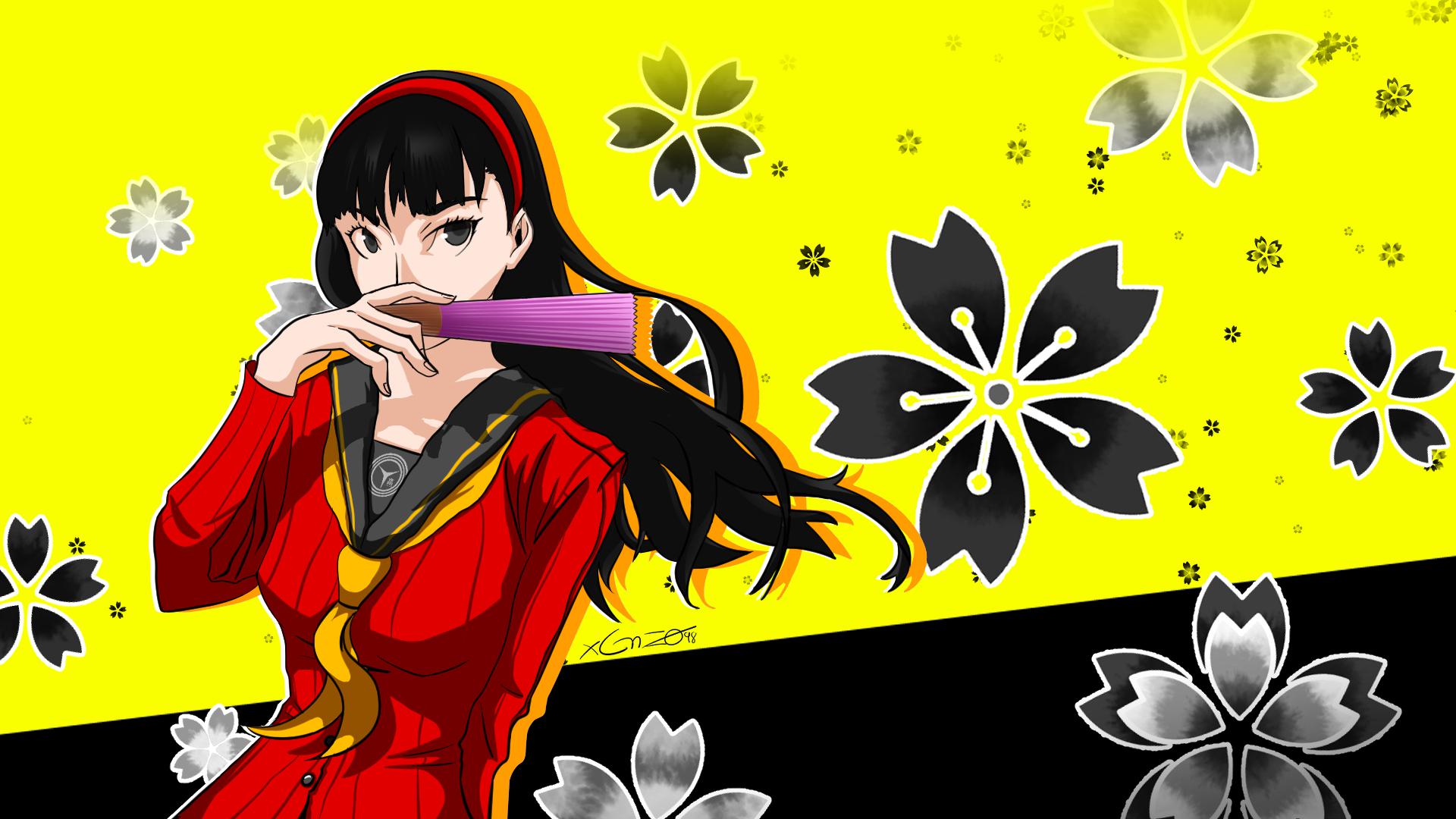 1920x1080 Yukiko Amagi Fanart by me! (Tw link in coments)