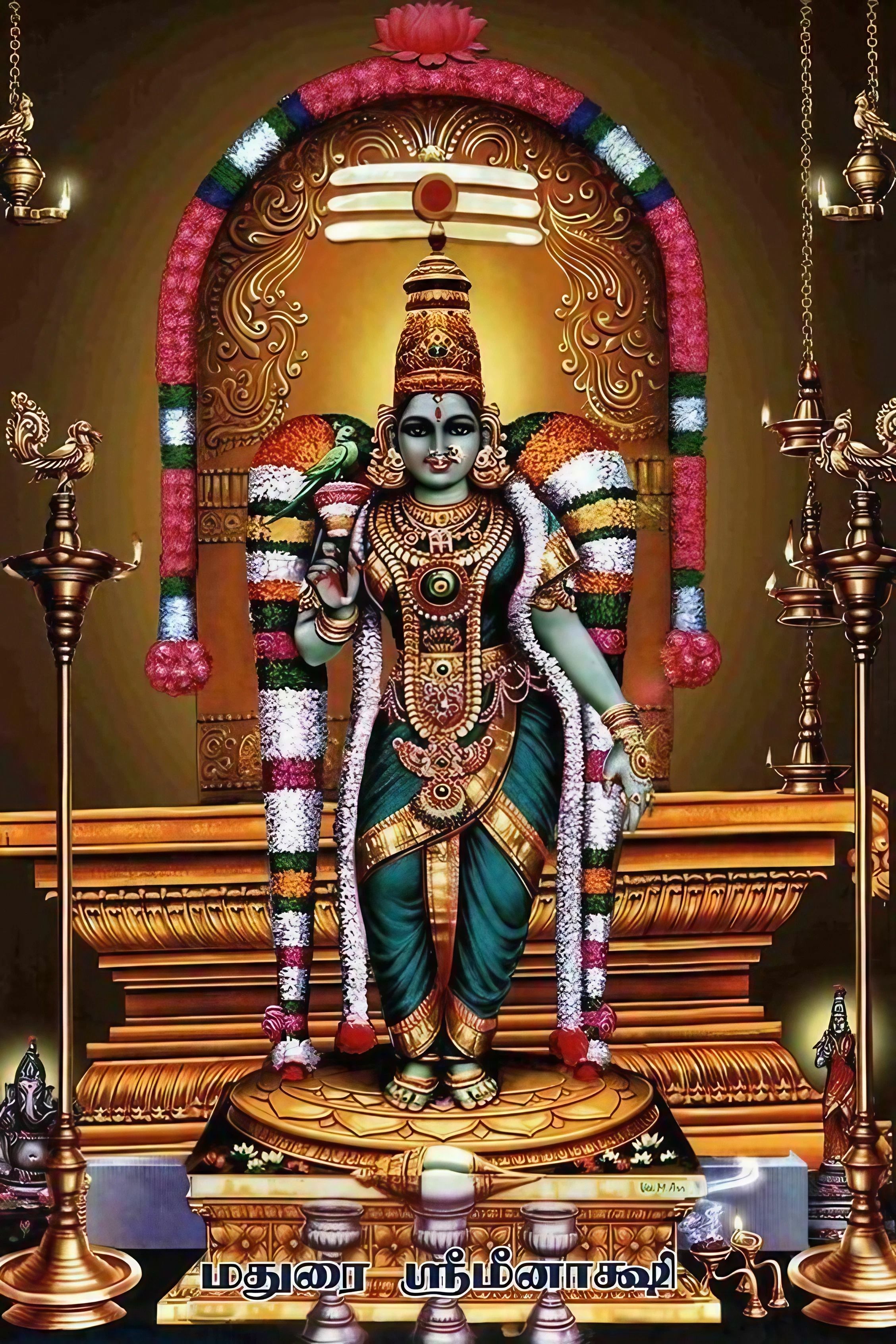 2256x3384 God meenakshi Wallpaper Download