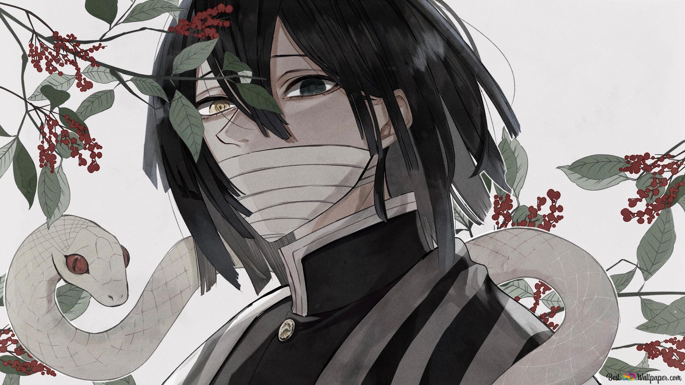 2400x1350 Obanai Iguro Slayer: Kimetsu no Yaiba 2K wallpaper download