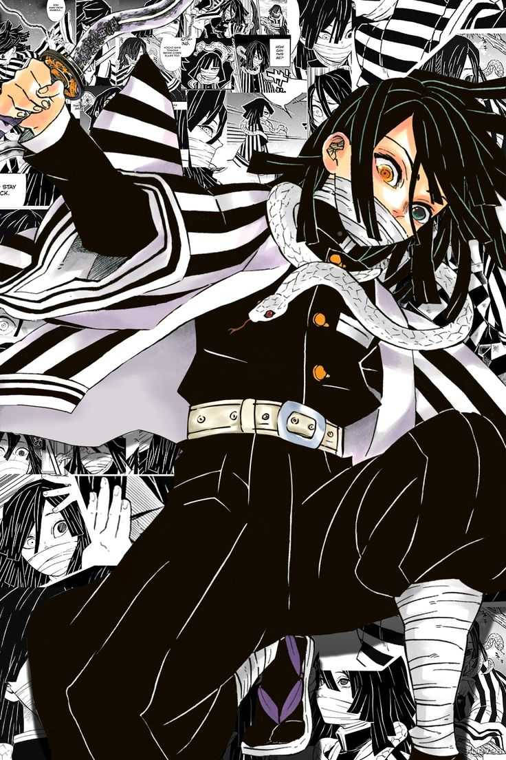 736x1104 Download Obanai Iguro In Manga Pages Wallpaper