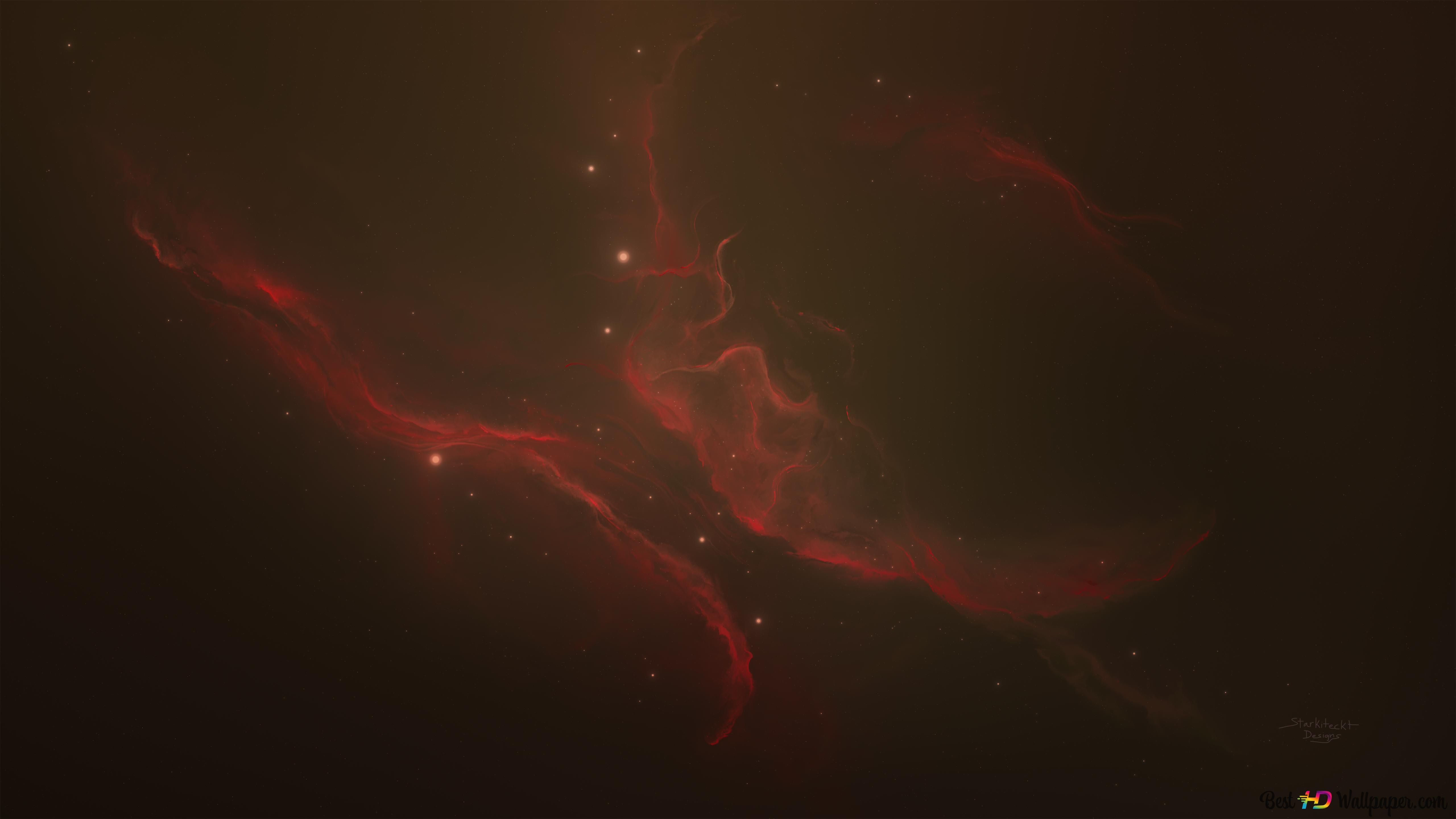 5120x2880 Red eden nebula 4K wallpaper download