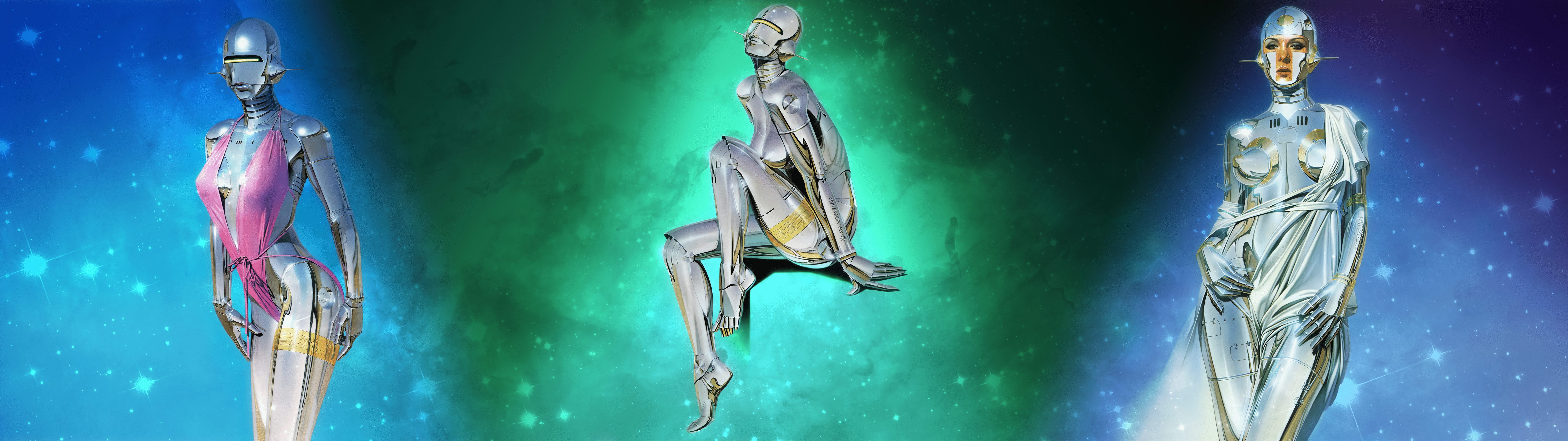 7680x2160 Hajime Sorayama Collage 32:9 [7680x2160]