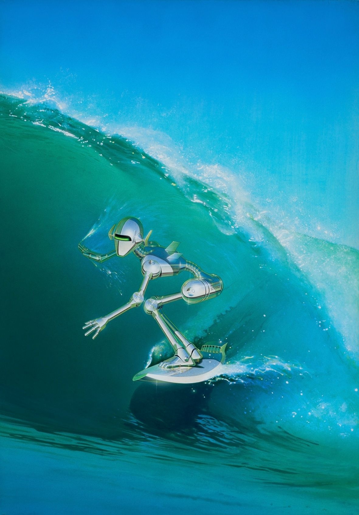 1181x1696 Hajime Sorayama. Robot Surfer (2018)