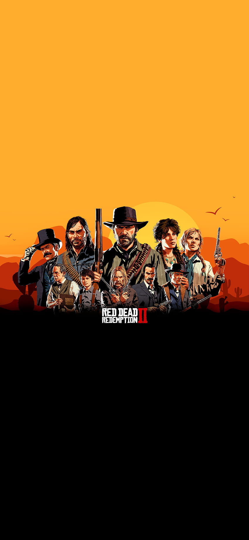 850x1840 Red dead redemption phone HD wallpaper