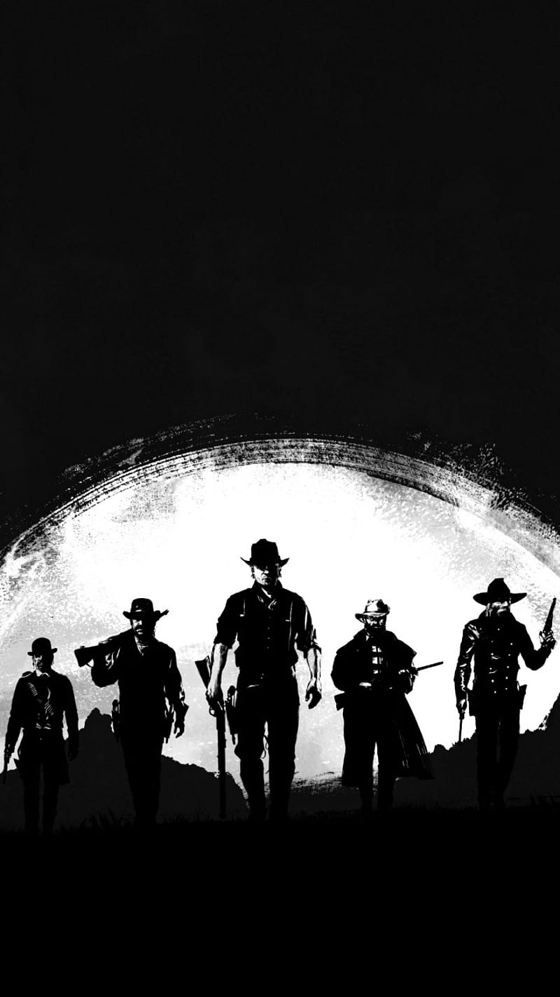 800x1422 Red Dead Redemption, black, logo, rdr red dead redemption silhouette, white, HD phone wallpaper