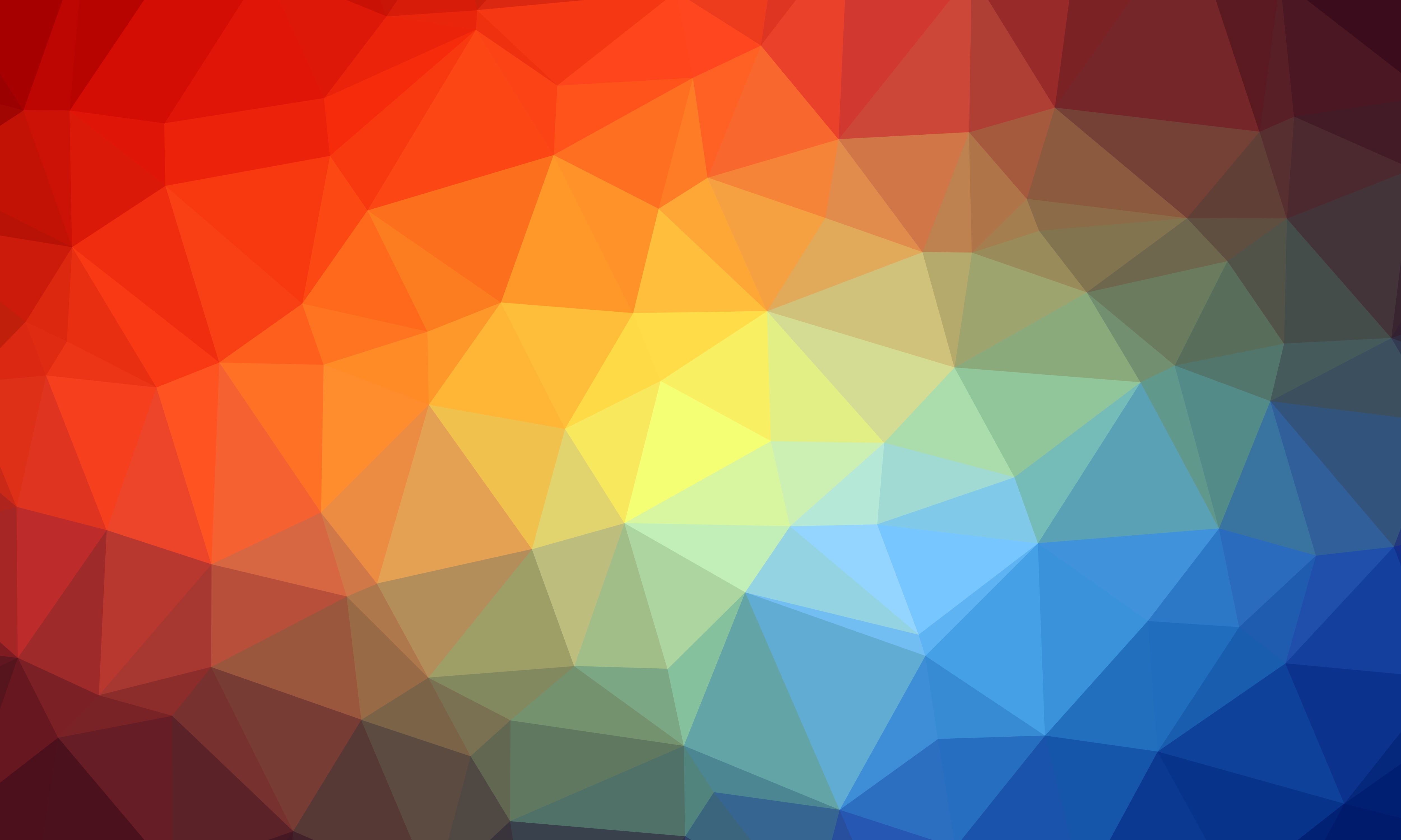 5000x3000 Yellow, green, blue, and red artwork HD wallpaper