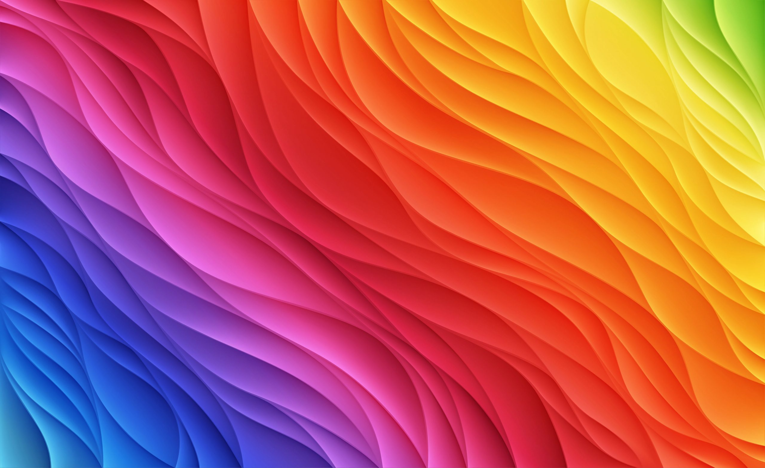 2560x1567 Blue Red Yellow And Green Wavy Wallpaper, Abstraction, Background