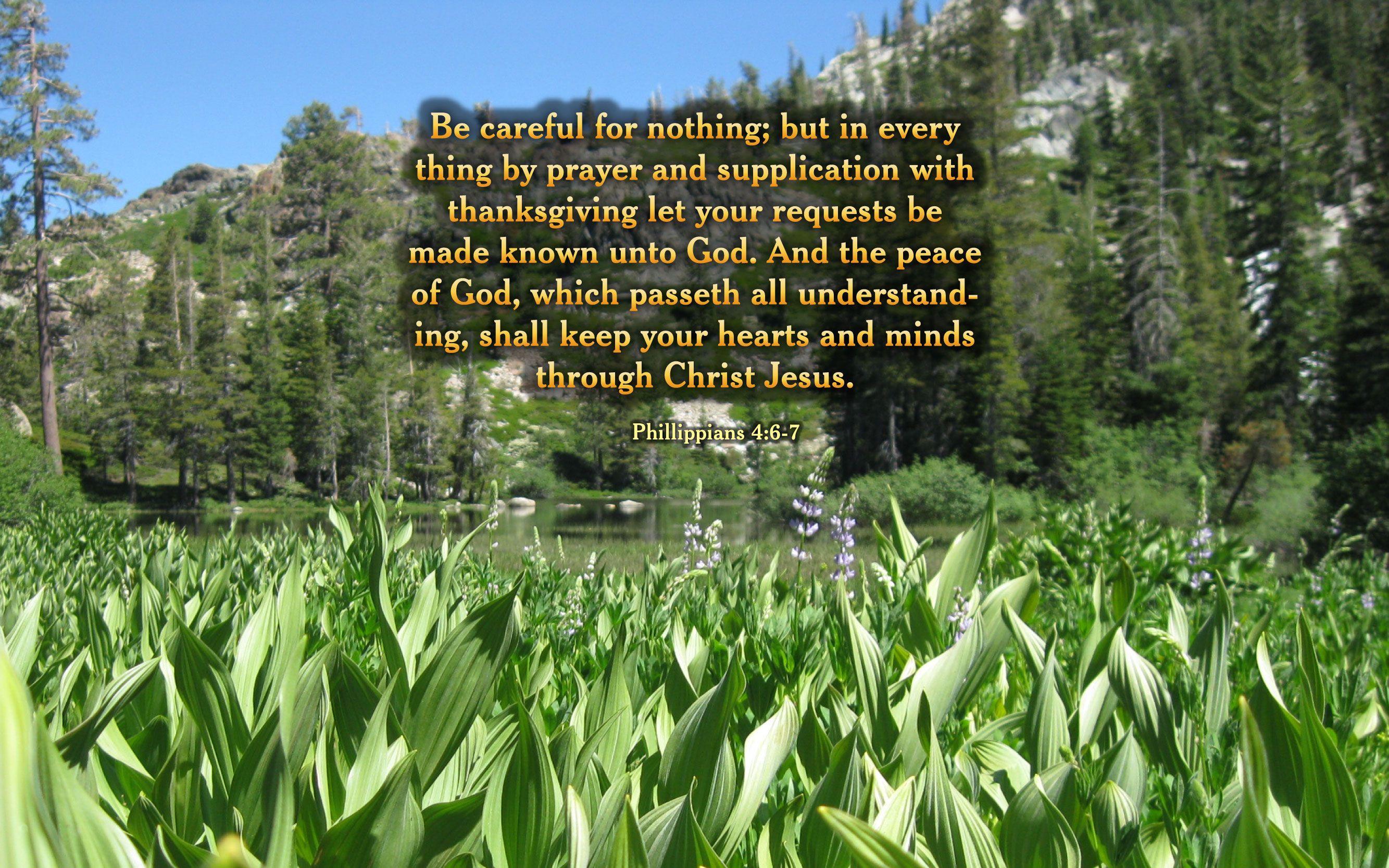 2667x1667 Philippians 4: 7 Nature & Bible Desktop Background / Wallpaper