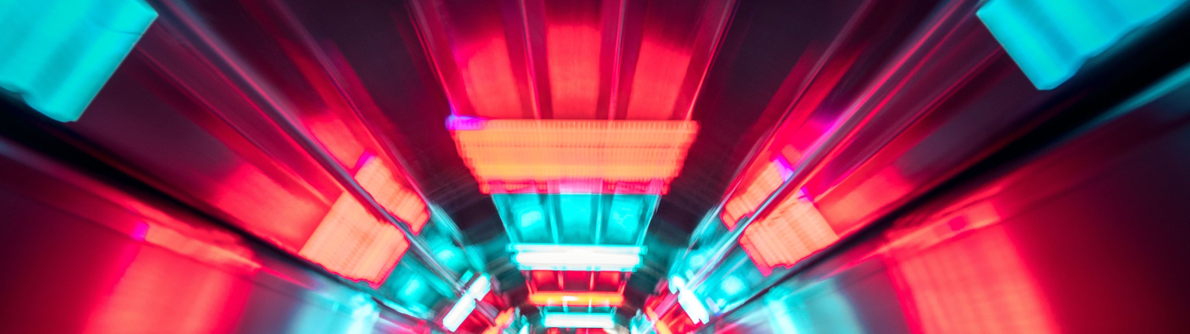 3840x1080 Neon Tunnel