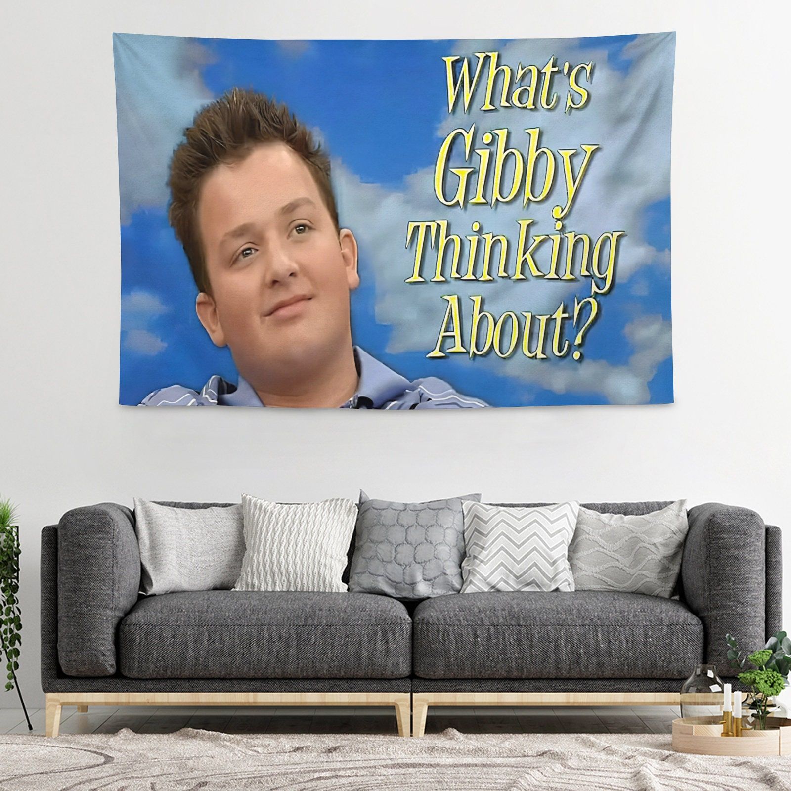 1600x1600 Gibby Tapestry Funny Tapestries Meme Banner Poster Wall