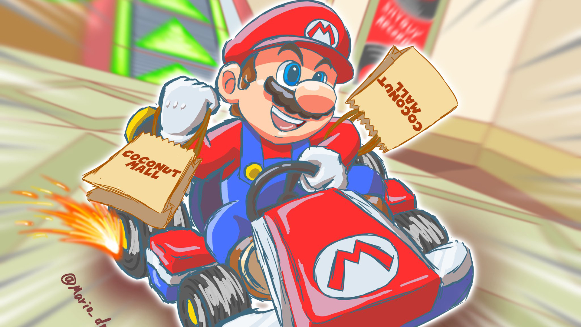 1920x1080 Mario HD Mario Kart Wallpaper