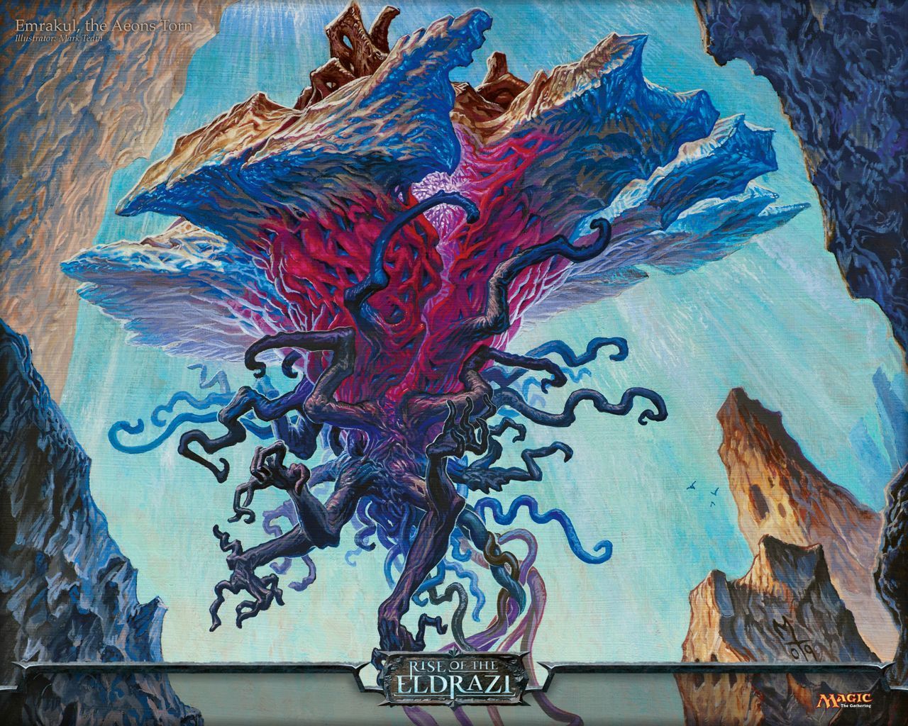 1280x1024 Emrakul the Aons Torn by Mark Tedin [2560x1600]. Card art, Mtg art, Magic the gathering