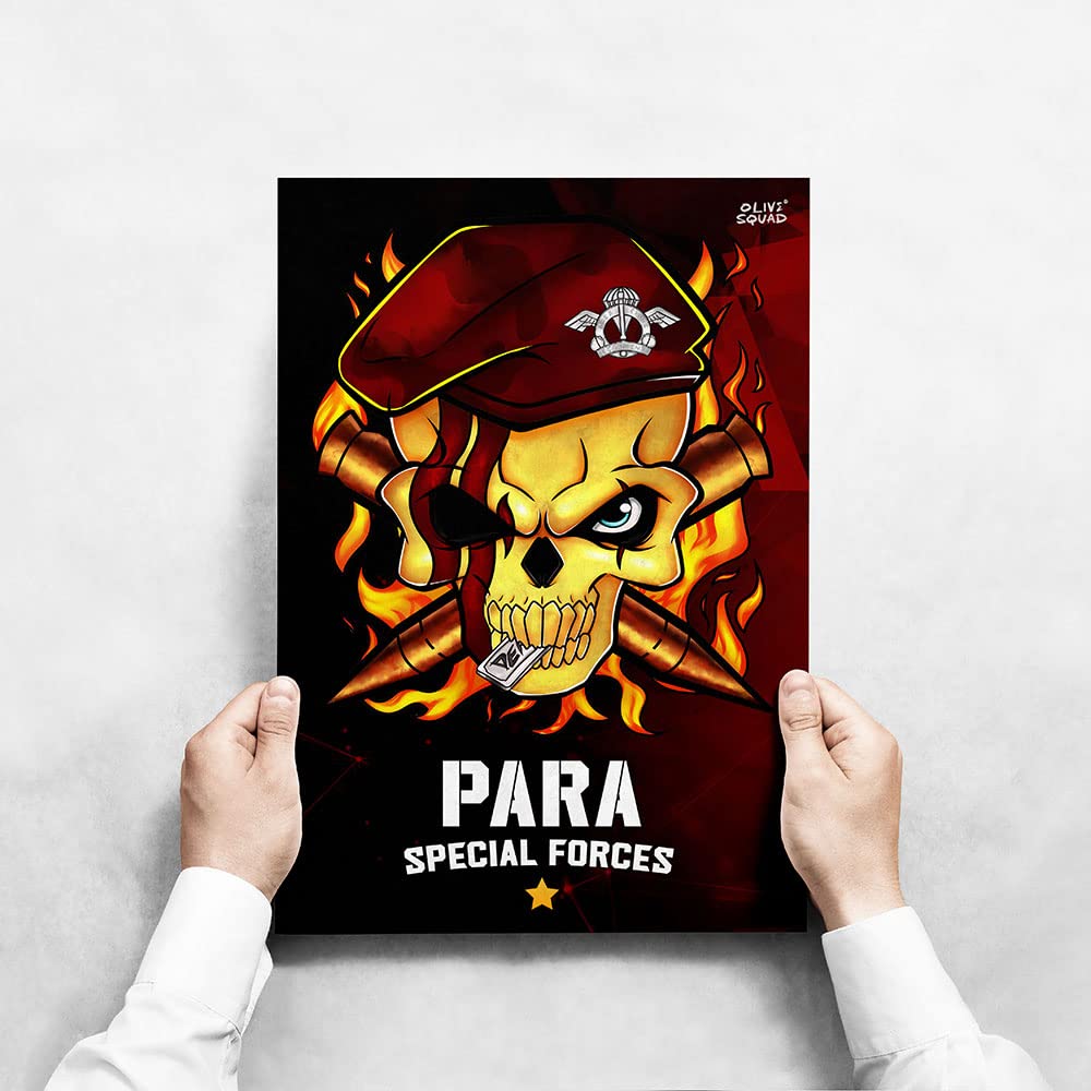 1000x1000 OLIVE SQUAD PARA SF Commando Skull Poster Commando Poster Army Special Forces Poster : Amazon.in: Home & Kitchen