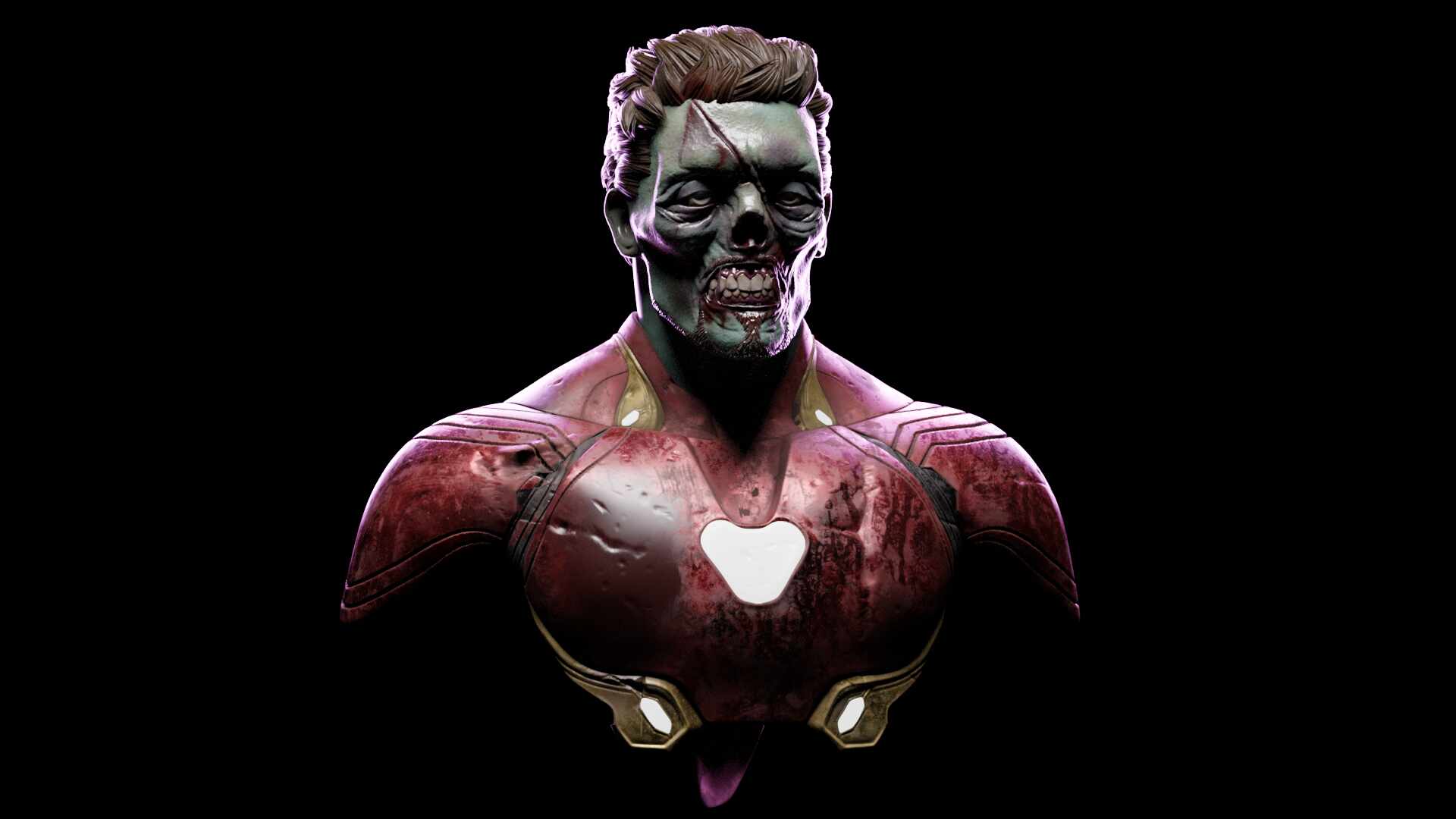 1920x1080 What If Zombie Iron Man
