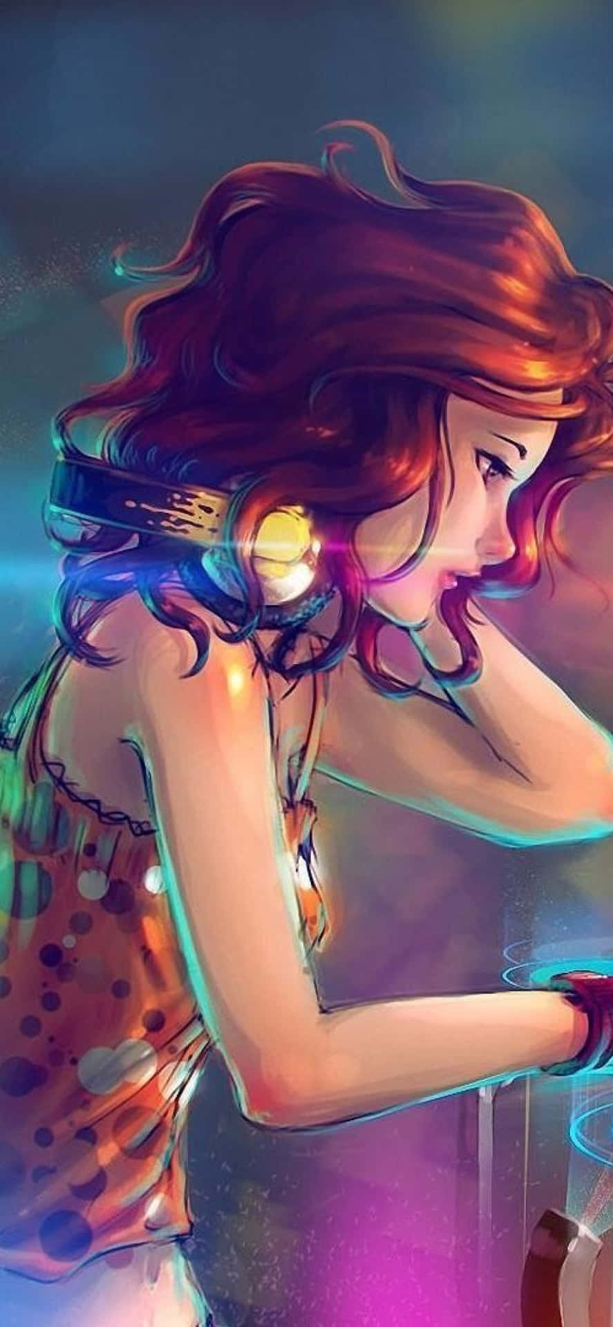 887x1920 Download Sad Music Lover Girl Profile Wallpaper