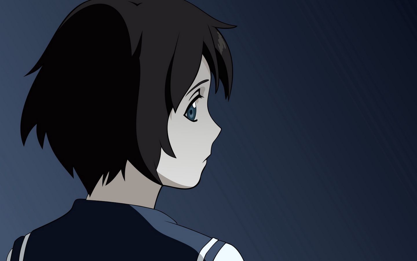 1440x900 Download wallpaper 1440x900 anime, girl, brunette, profile, view widescreen 16:10 HD background