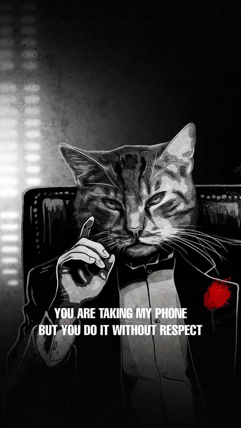 844x1500 Godfather Cat IPhone Wallpaper HD Wallpaper : iPhone Wallpaper