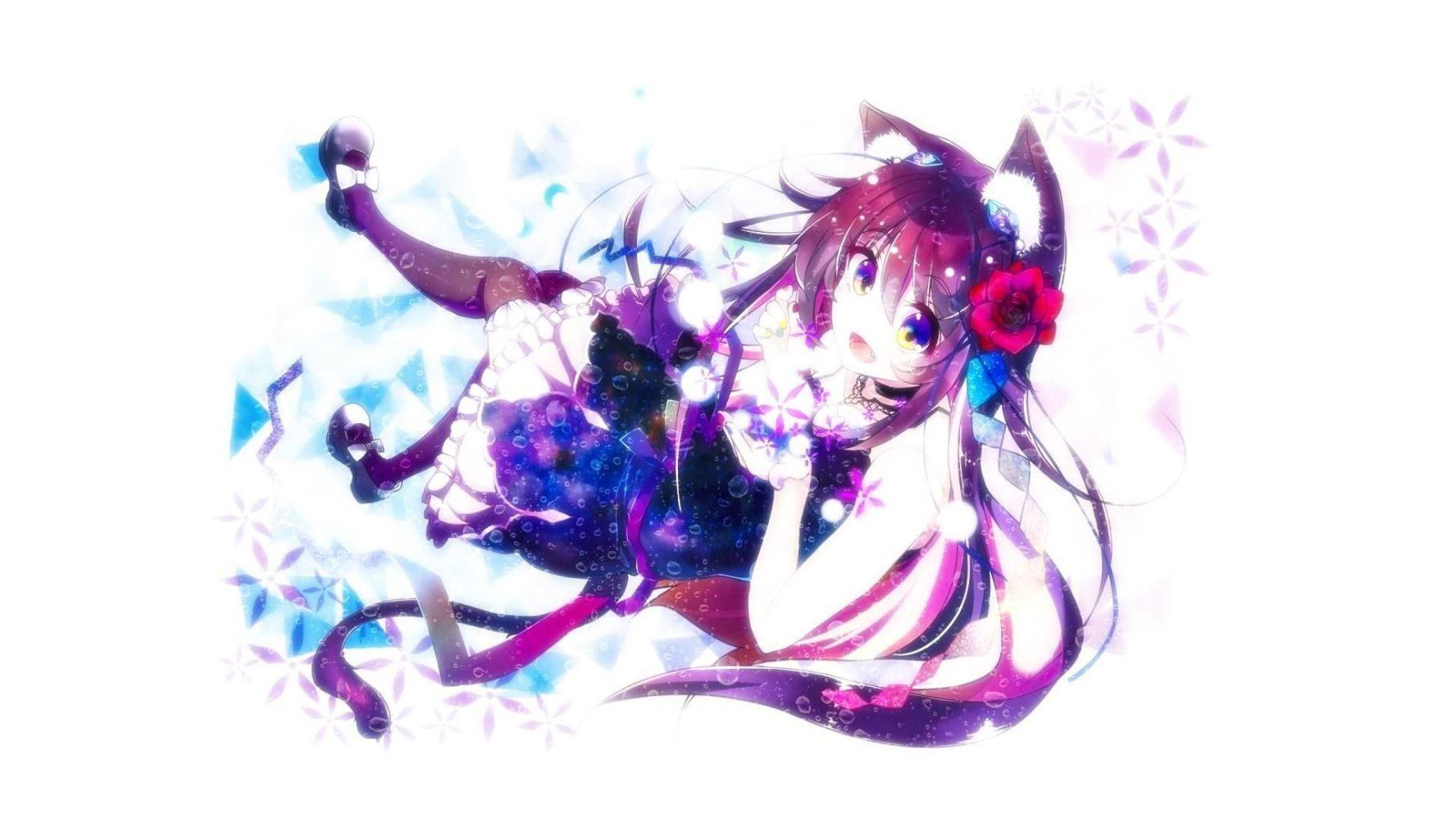 1776x999 Purple girly wallpaper unique nekomimi cat girl wallpaper wallpaper