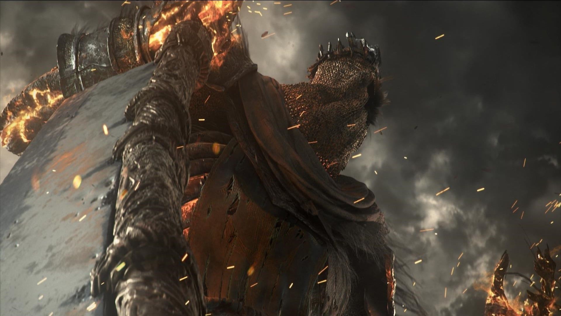 1920x1080 Wallpaper / 1080P, dark souls iii dark souls gothic midevil dark video games knights fire fighting sword landscape castle free download