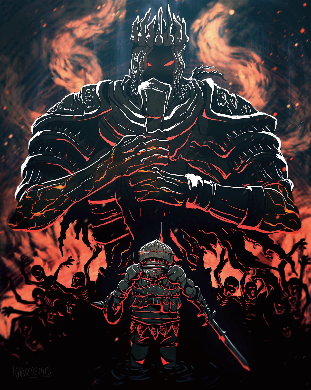 1277x1600 siegward of catarina and yhorm the giant (dark souls and 1 more) drawn