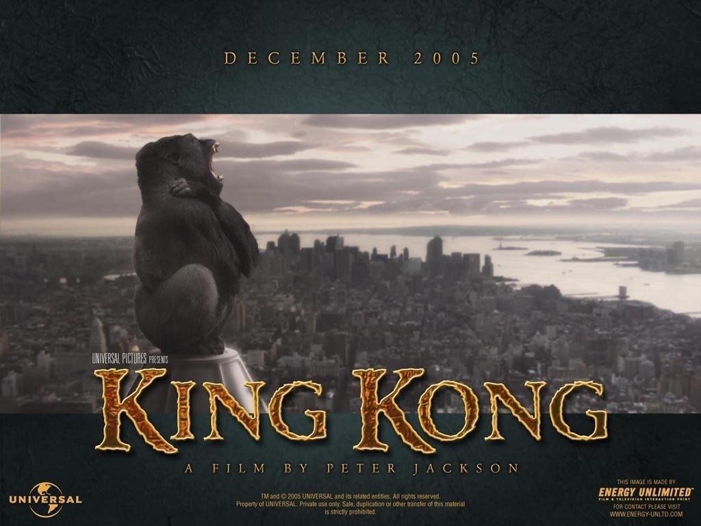 1024x768 King Kong Wallpaper: King Kong 2005 Movie Poster. Afiche de pelicula, Pósters, Serie de television