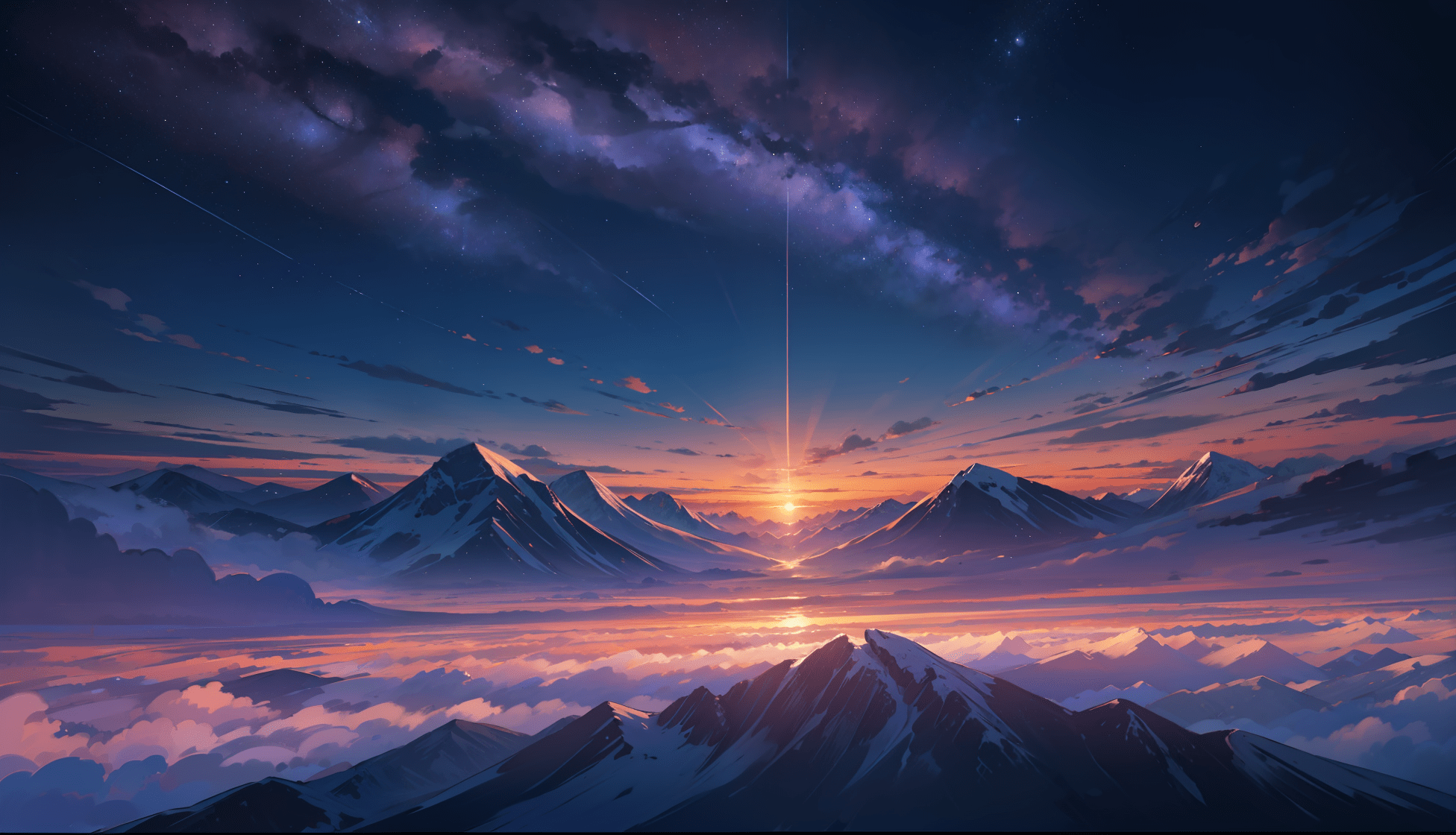 1952x1120 Anime Landscape HD Wallpaper and Background