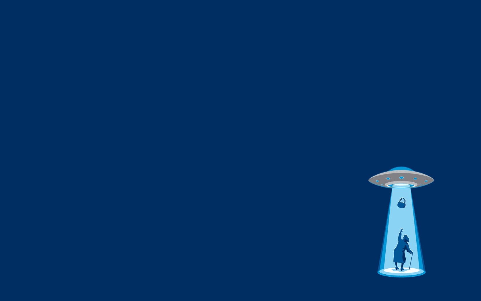 1680x1050 lights, handbags, simple background, blue background, minimalism, aliens, UFOs, humor, old people, alien abduction, UFO Gallery HD Wallpaper