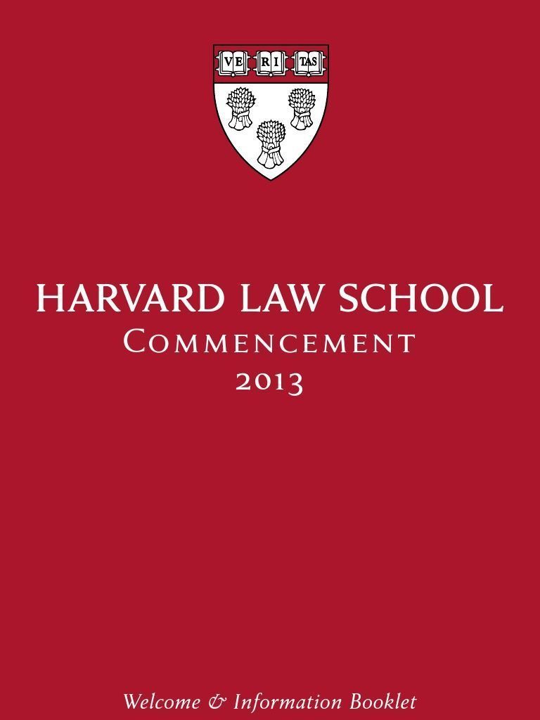 768x1024 HLS Commencement Info Book. PDF. Harvard Law School
