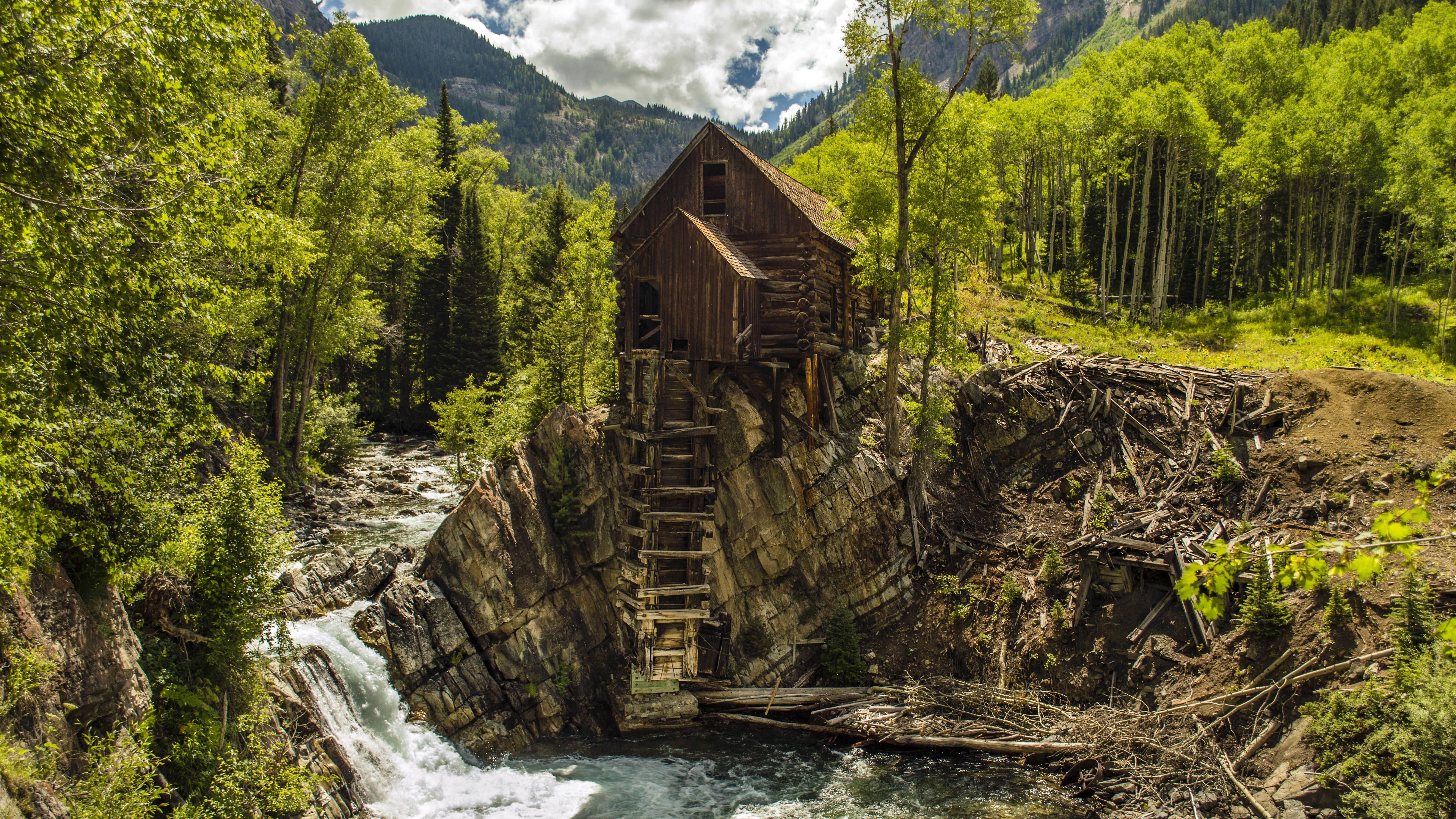 7680x4320 Crystal Mill Wallpaper 9 X 4320