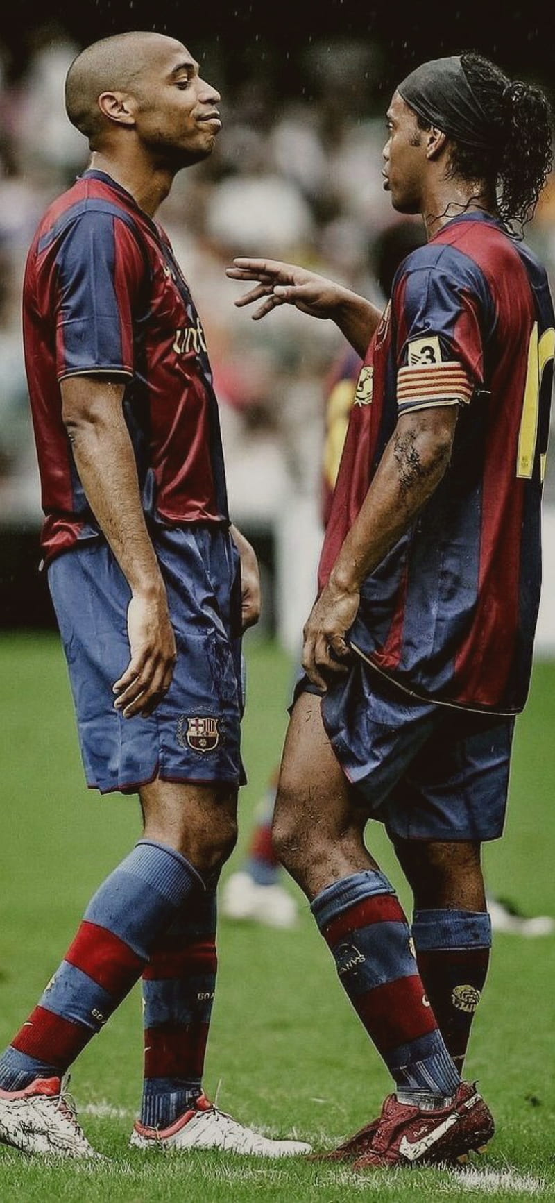 800x1733 Barcelona legends, ronaldinho, thierry henry, HD phone wallpaper