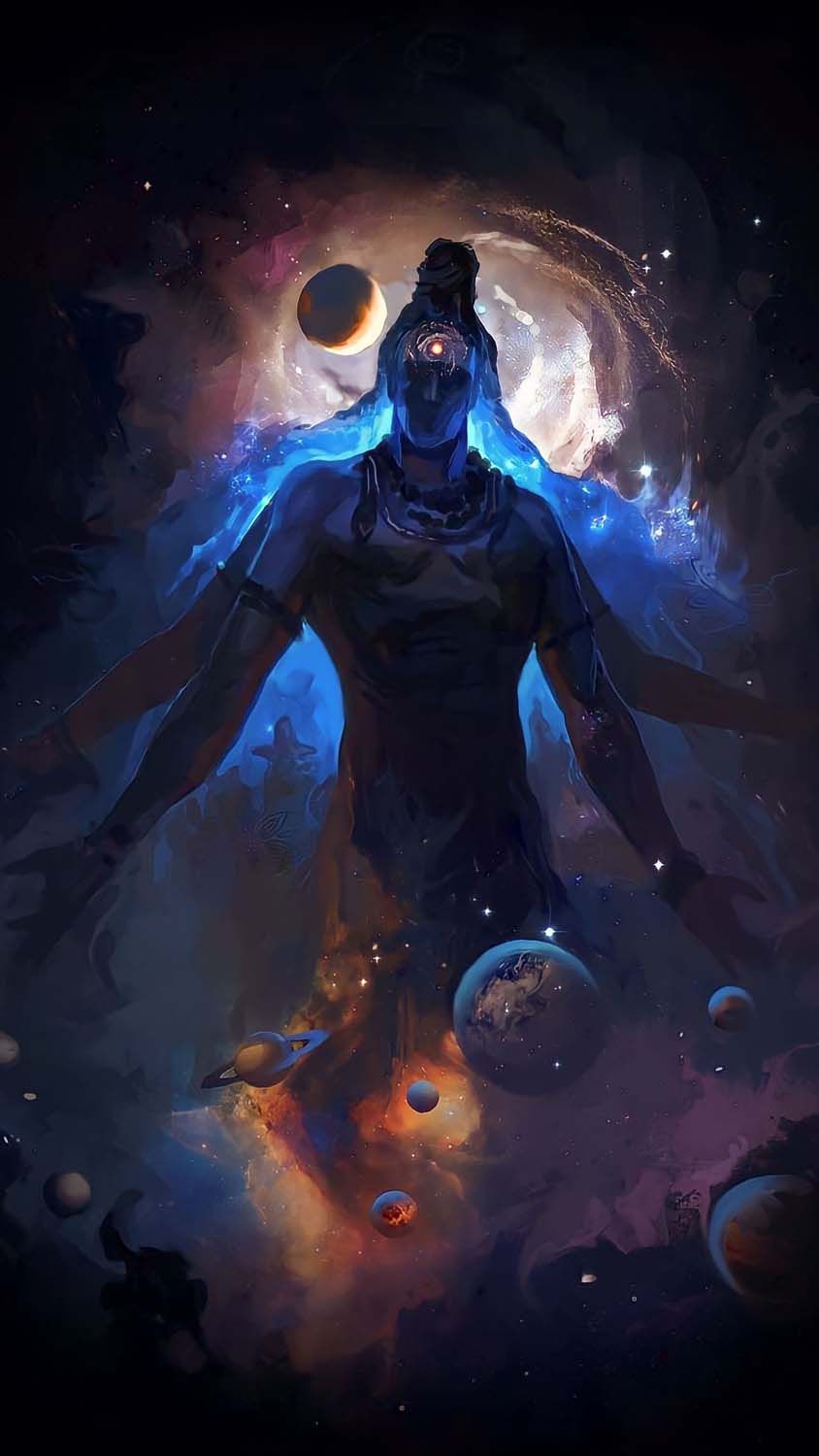 844x1500 Shiva Space IPhone Wallpaper HD Wallpaper : iPhone Wallpaper