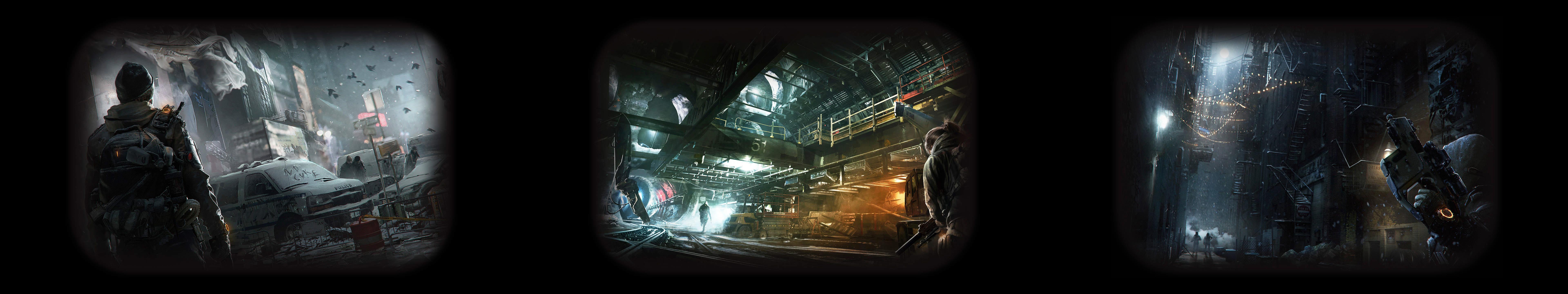 7680x1440 The Division background from Steam tossed into one