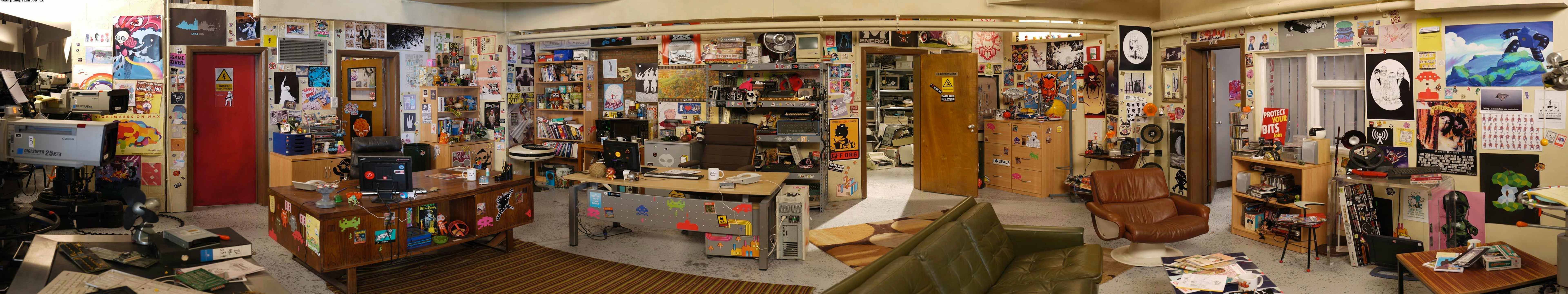 7680x1440 IT Crowd Studio Set Desktop Wallpaper [7680x1440]