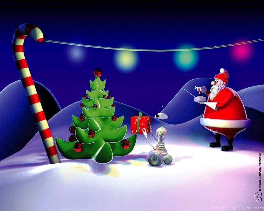1024x819 Inspirational 3D Animated Christmas Desktop Wallpaper