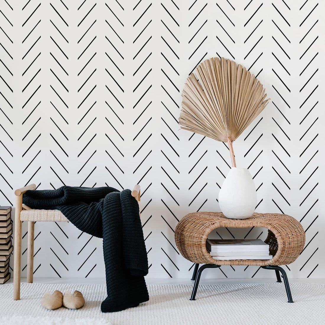 1100x1100 Delicate herringbone wallpaper. removable or traditional