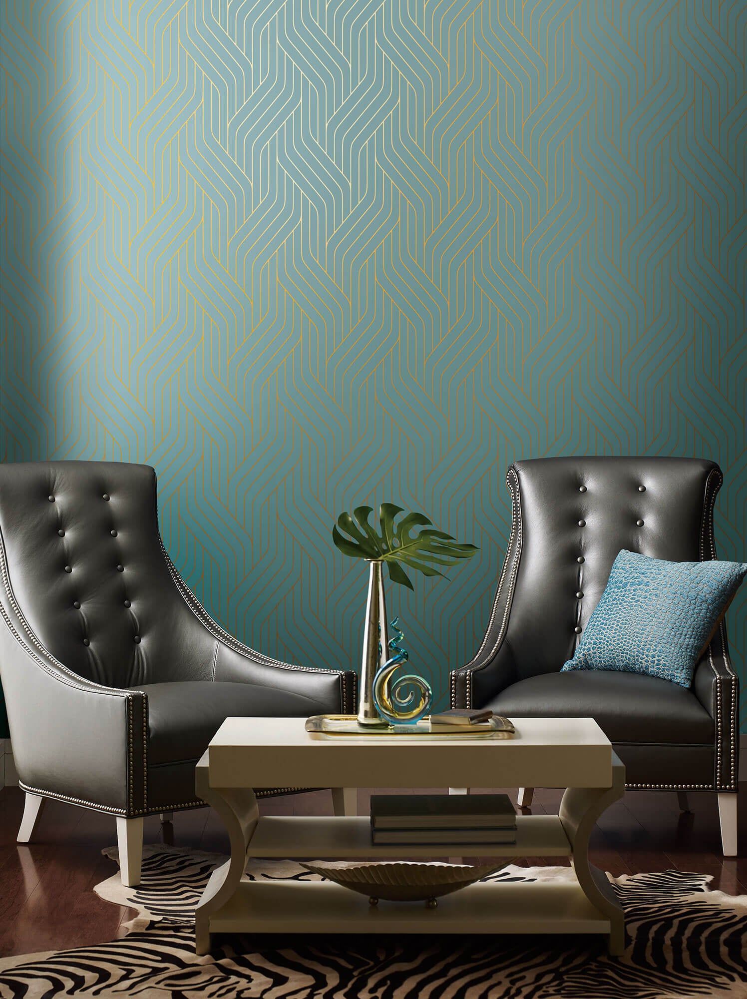 1496x2000 NW3520 Modern Metals Ebb And Flow Wallpaper Gold