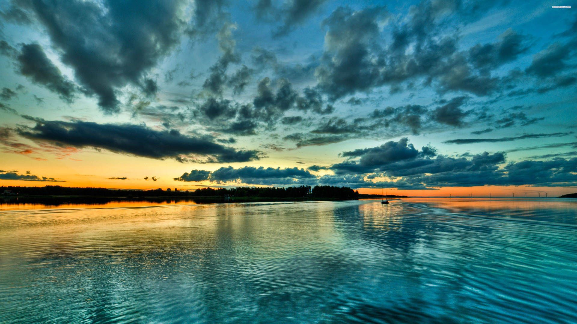 1920x1080 Download 4k Beach With Cloudy Sky Wallpaper