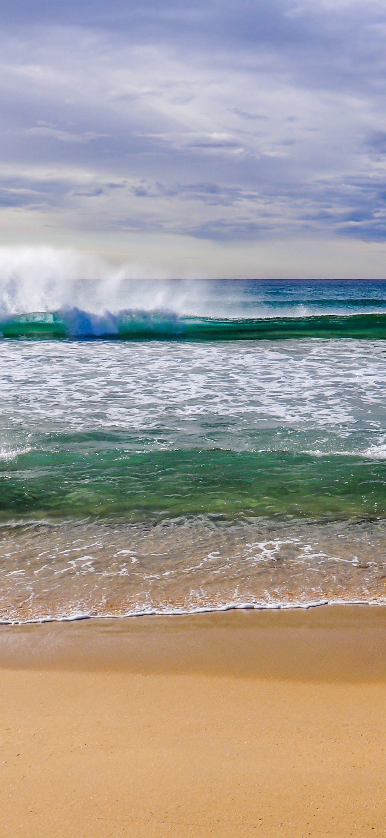 1290x2796 Crashing Waves Wallpaper 4K, Ocean, Beach, Sand, Seascape